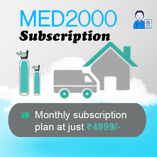 MONTHLY rental subscription - MED2000 X 2 oxygen cylinders package