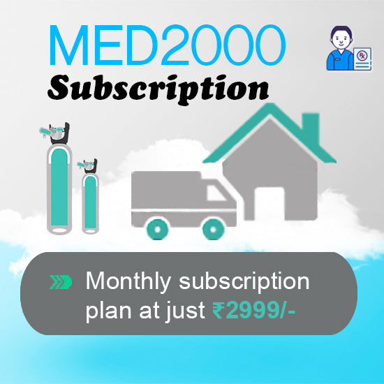 MONTHLY Rental Subscription - MED2000 Oxygen Cylinder Package ( Delhi NCR )