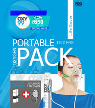 Load image into Gallery viewer, Oxy99 MED6L Ultra Portable Oxygen Can with Mask
